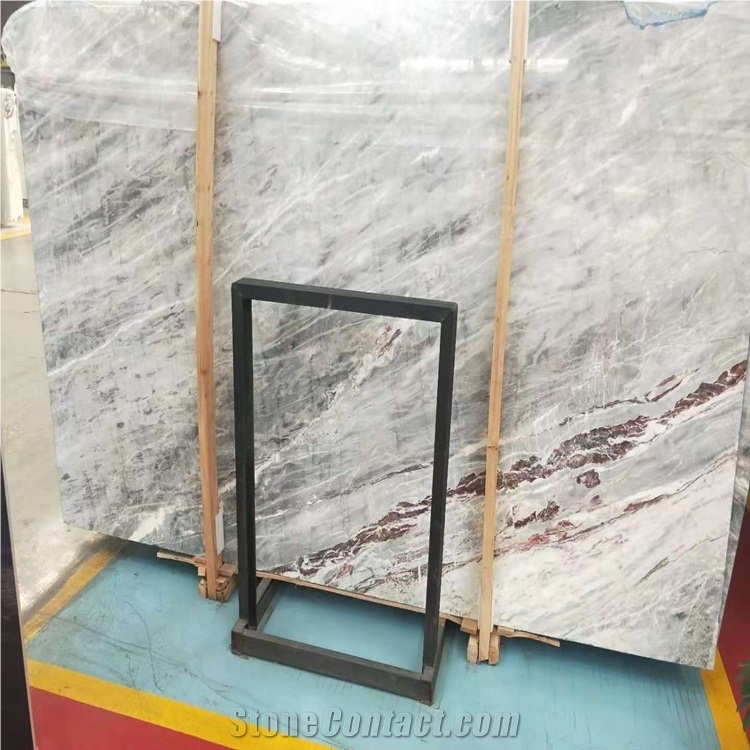 China Blue Ice Marble Stone Slab and Tile