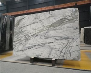 China Polished Clivia White Marble Slabs for Floor