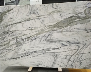 China Polished Clivia White Marble Slabs for Floor