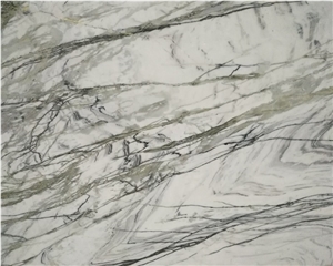 China Polished Clivia White Marble Slabs for Floor