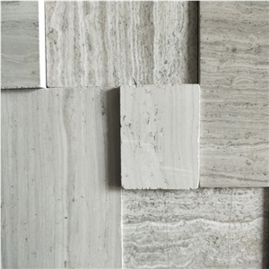 Chinese White Wood Marble Mosaic Wall Tiles Design
