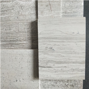 Chinese White Wood Marble Mosaic Wall Tiles Design