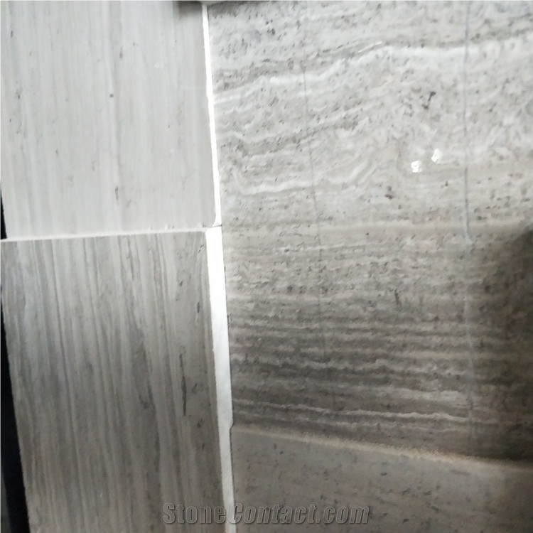 Chinese White Wood Marble Mosaic Wall Tiles Design