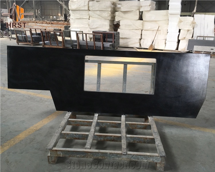 India Black Granite Kitchen Table Top Design