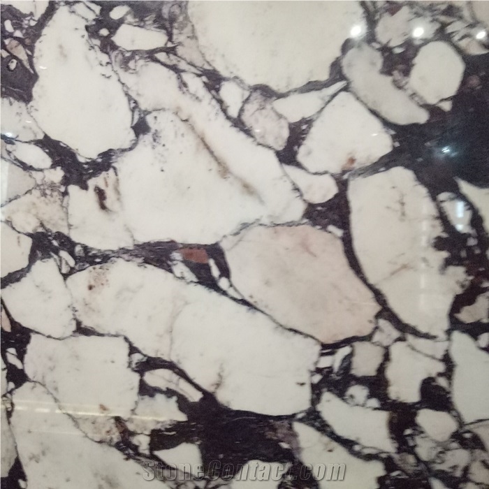 Polished Red Arabescato Net Quartzite Stone Slabs