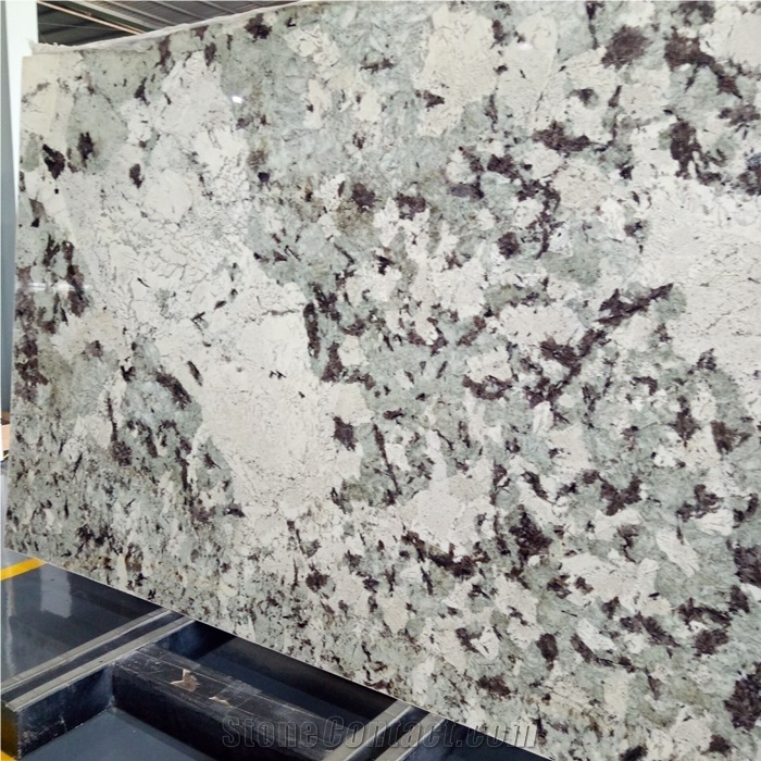 White and Green Silver Fox Mountain Granite