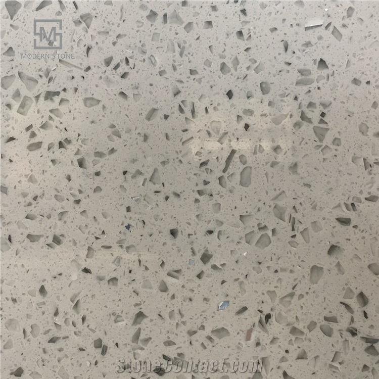 Artificial Quartz Slabs Big Grain Diamond Stone