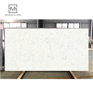 Engineered Black Vein White Quartz Stone Slab