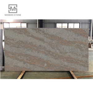 Polished Rust Slabs Quartz Stone Dining Table