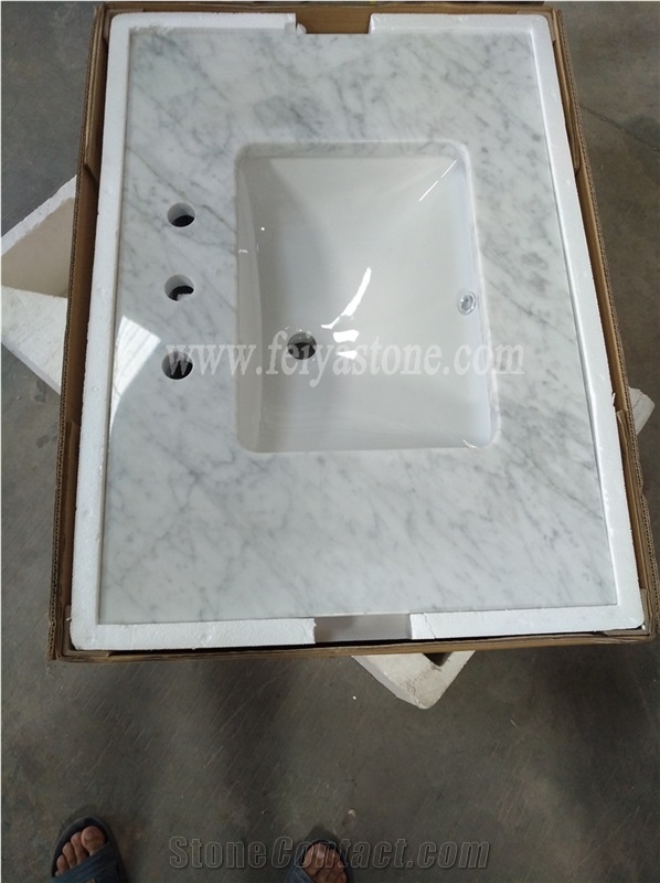 Bianco Carrara Marble Vanity Top