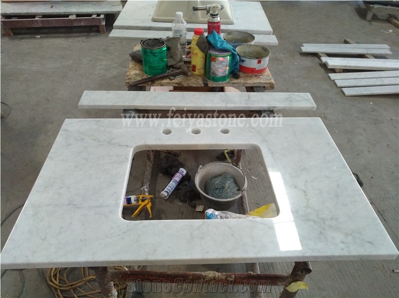 Bianco Carrara Marble Vanity Top