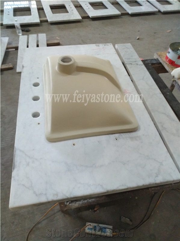 Bianco Carrara Marble Vanity Top