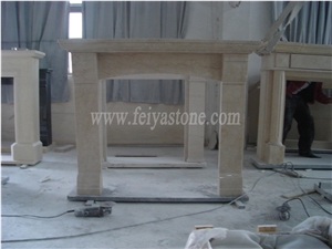 Botticino Classico Marble Fireplace Botticino Classico Marble Fireplace