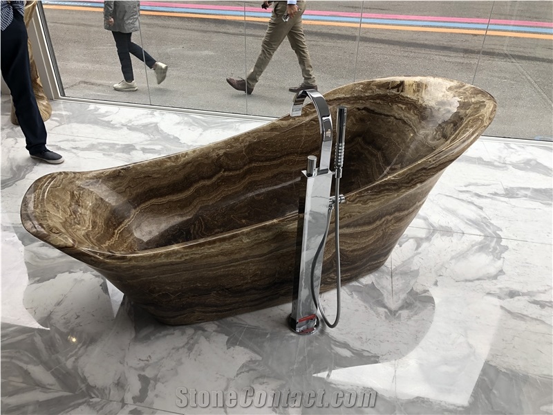 Luxury Brown Onyx Bathtub