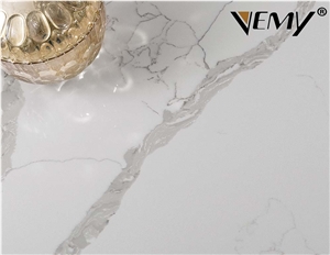 Vm-17415 Engineered Calacatta White Stone Countertops
