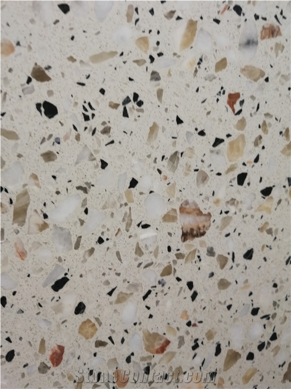 Beige Cement Terrazzo Slab and Flooring Tiles