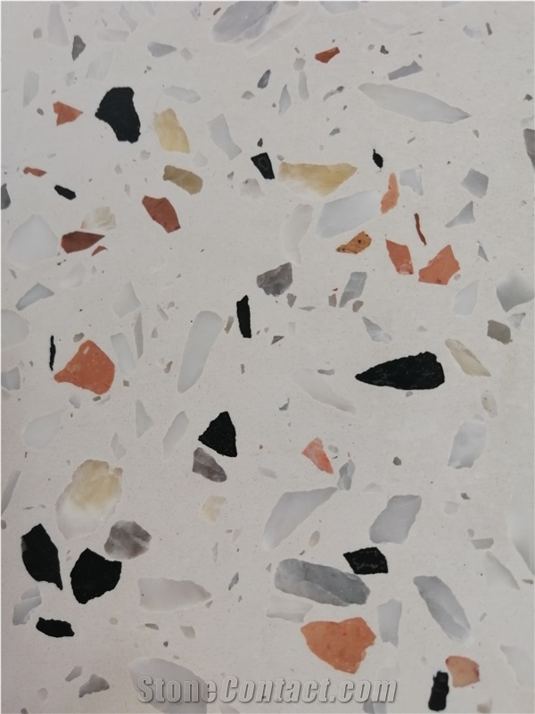 Beige Cement Terrazzo Slab and Flooring Tiles