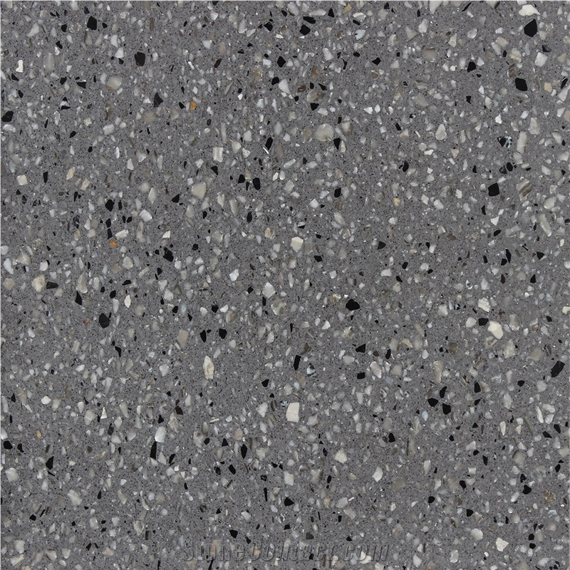 Gray Terrazzo Floor Tile and Slab