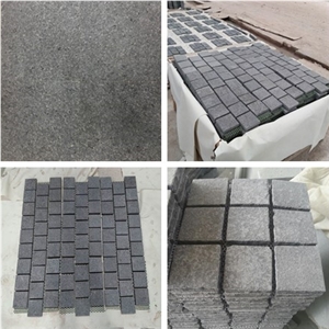 Urban Driveway Black Granite Cube Stone Pavers
