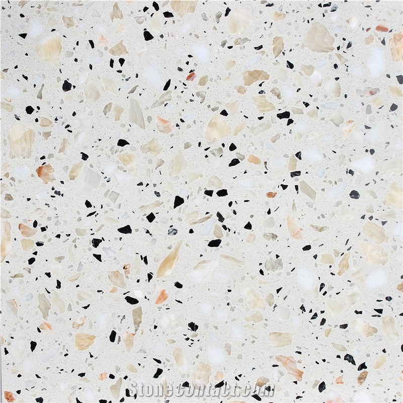 White Cement Terrazzo Tiles