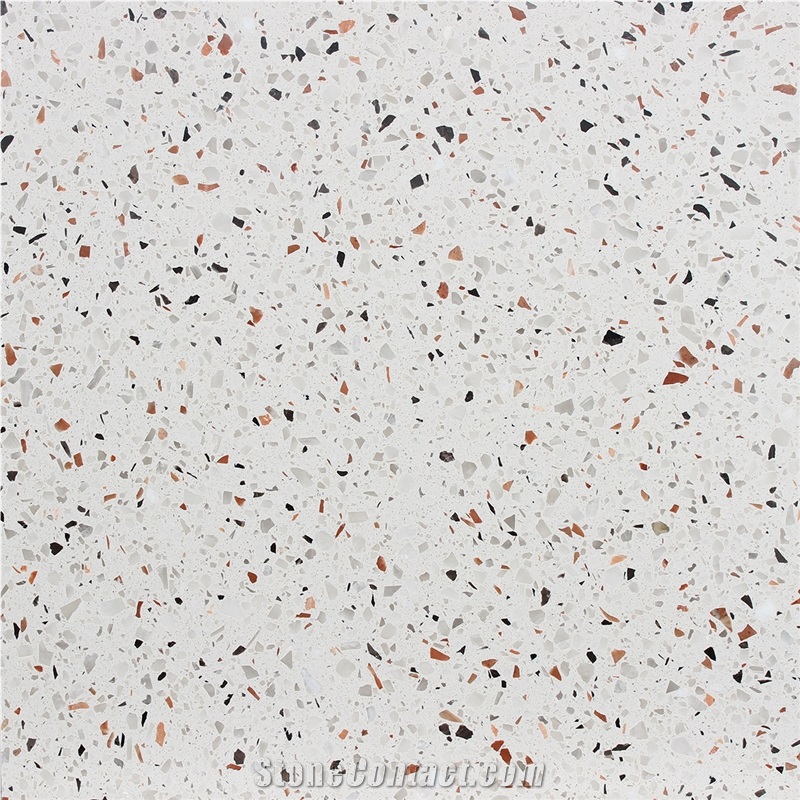 White Cement Terrazzo Tiles