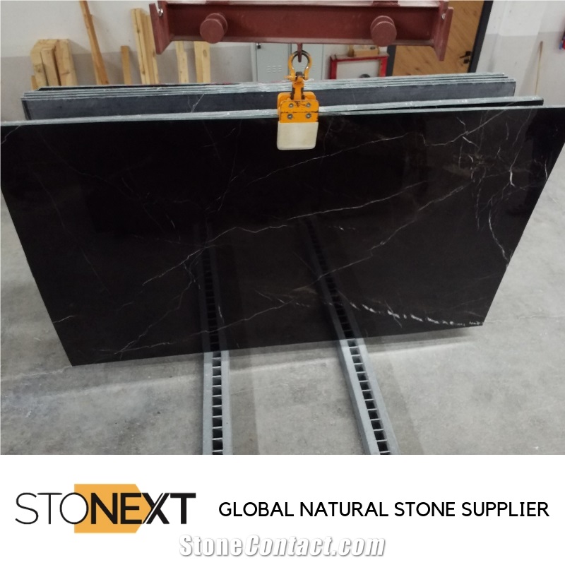 Alexander Black Marble Slabs