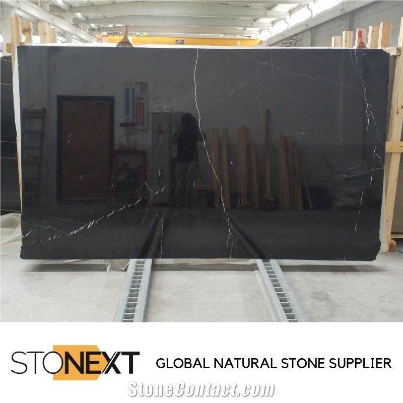 Alexander Black Marble Slabs