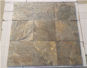 Deoli Green Slate Tiles, Gold Green Slate