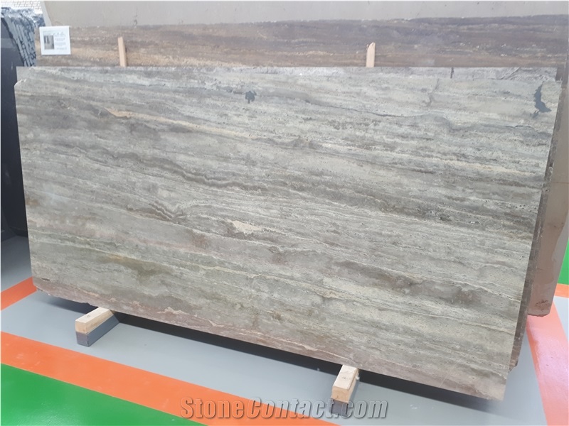 Silver Travertine Slabs