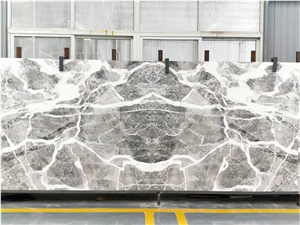 Bookmatch Pascal Grey Marble Wall Cladding Slab
