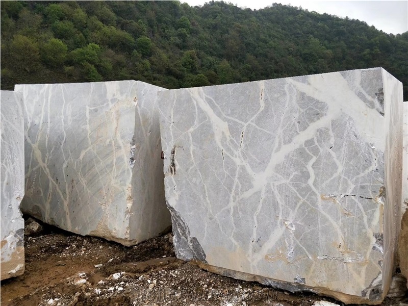 Bookmatch Pascal Grey Marble Wall Cladding Slab