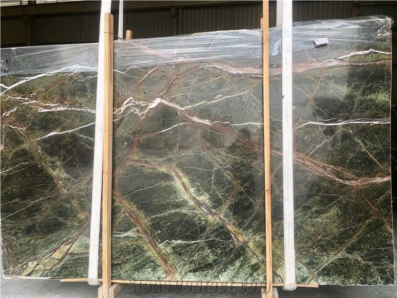 Fancy Green Marble, Rainforest Green Marble Slab
