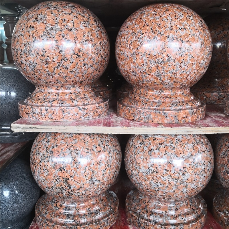 Maple Red Granite Car Parking Bollards Balls Price