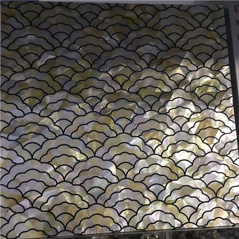 Natural Abalone Shell Mosaic Bathroom Wall Tiles