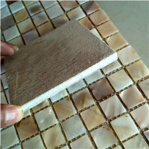 Natural Brown Seashell Mosaic Backsplash Tiles
