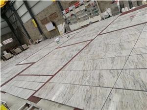 Polished Ocean Wave White Marble Slab Price