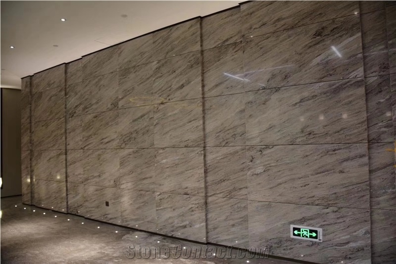 Polished Ocean Wave White Marble Slab Price