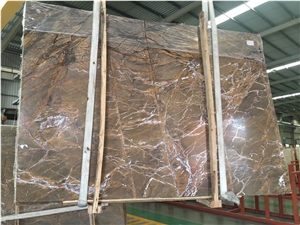 Rainforest Bidasar Brown Marble Slab Tile Price