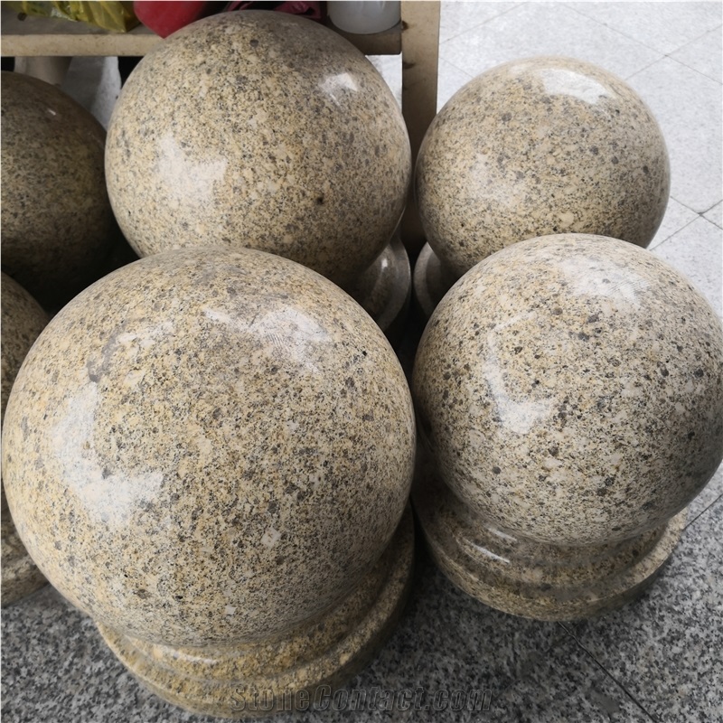 Red Pearl Granite Car Parking Ball Bollards Barrie