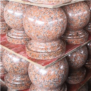 Red Pearl Granite Car Parking Ball Bollards Barrie