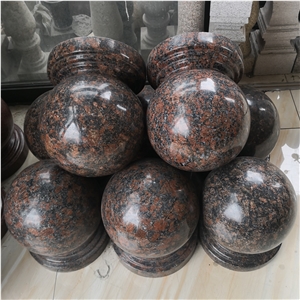 Red Pearl Granite Car Parking Ball Bollards Barrie