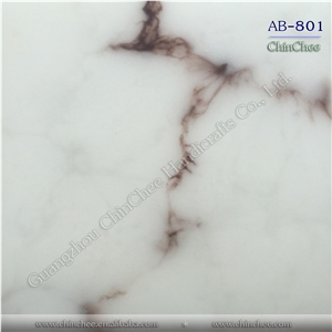 Artificial Stone Snow White Marble Tile and Slab