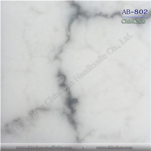 Artificial Stone Snow White Marble Tile and Slab