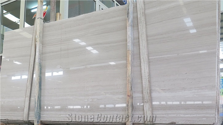Wooden White Marble Slab &Tile for Floor and Wall
