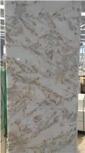 Mugla White With Gold Dots Marble Blocks