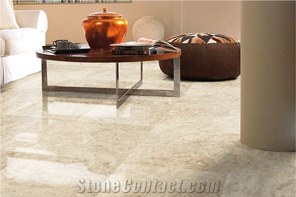 Talmer Cappuccino Light Marble Tiles, Slab