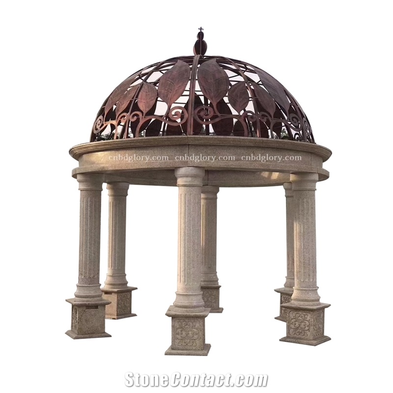 Marble Figure Statue Column Garden Gazebo