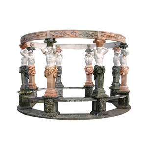 Marble Figure Statue Column Garden Gazebo