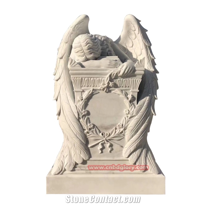 Marble Weeping Angel Tombstone Headstone