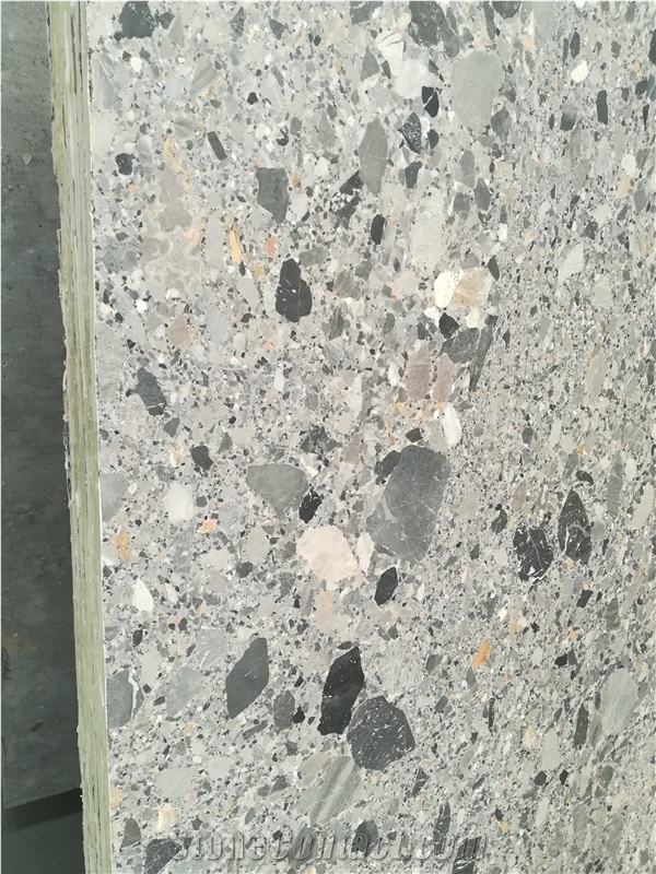 Breccia Grey Conglomerate Slabs